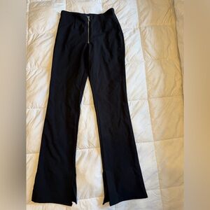 H&M Black Wide Leg Pants with Front Zipper